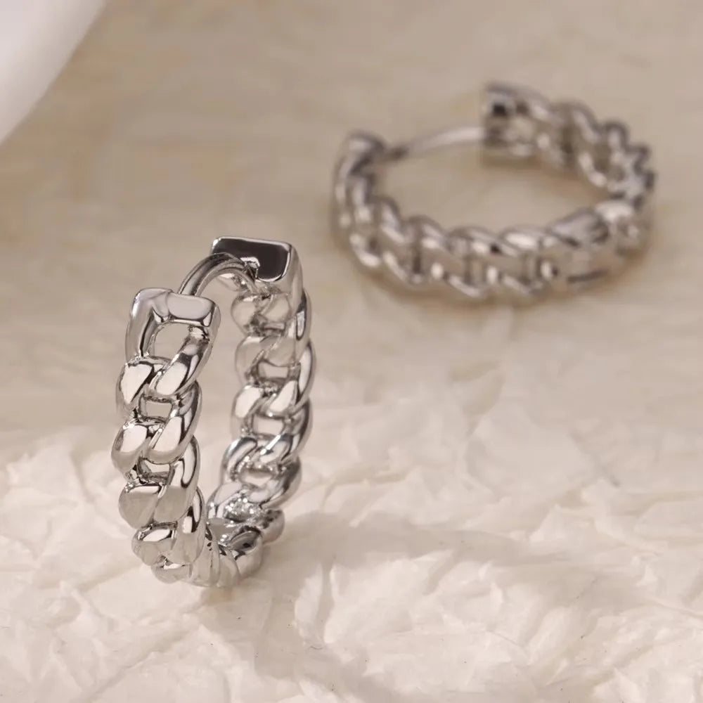 Boucle d’oreille acier inoxydable argenté