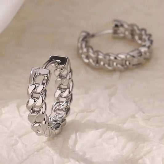 Boucle d’oreille acier inoxydable argenté