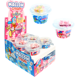 Pot de crème marshmallow avec ses bonbons x1 ( vanille , fraise )