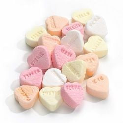 Petits cœurs avec message dextrose ( 100g )